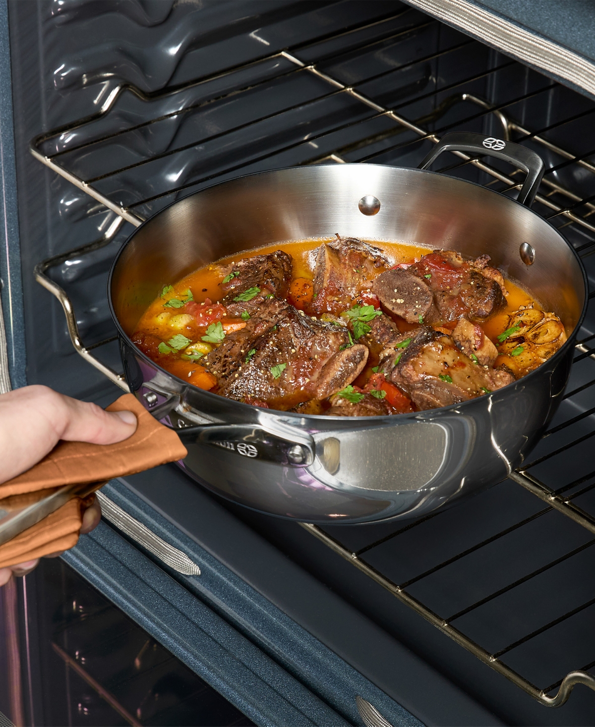 Calphalon Premier Stainless Steel 4.5 Quart Chef's Pan with Lid