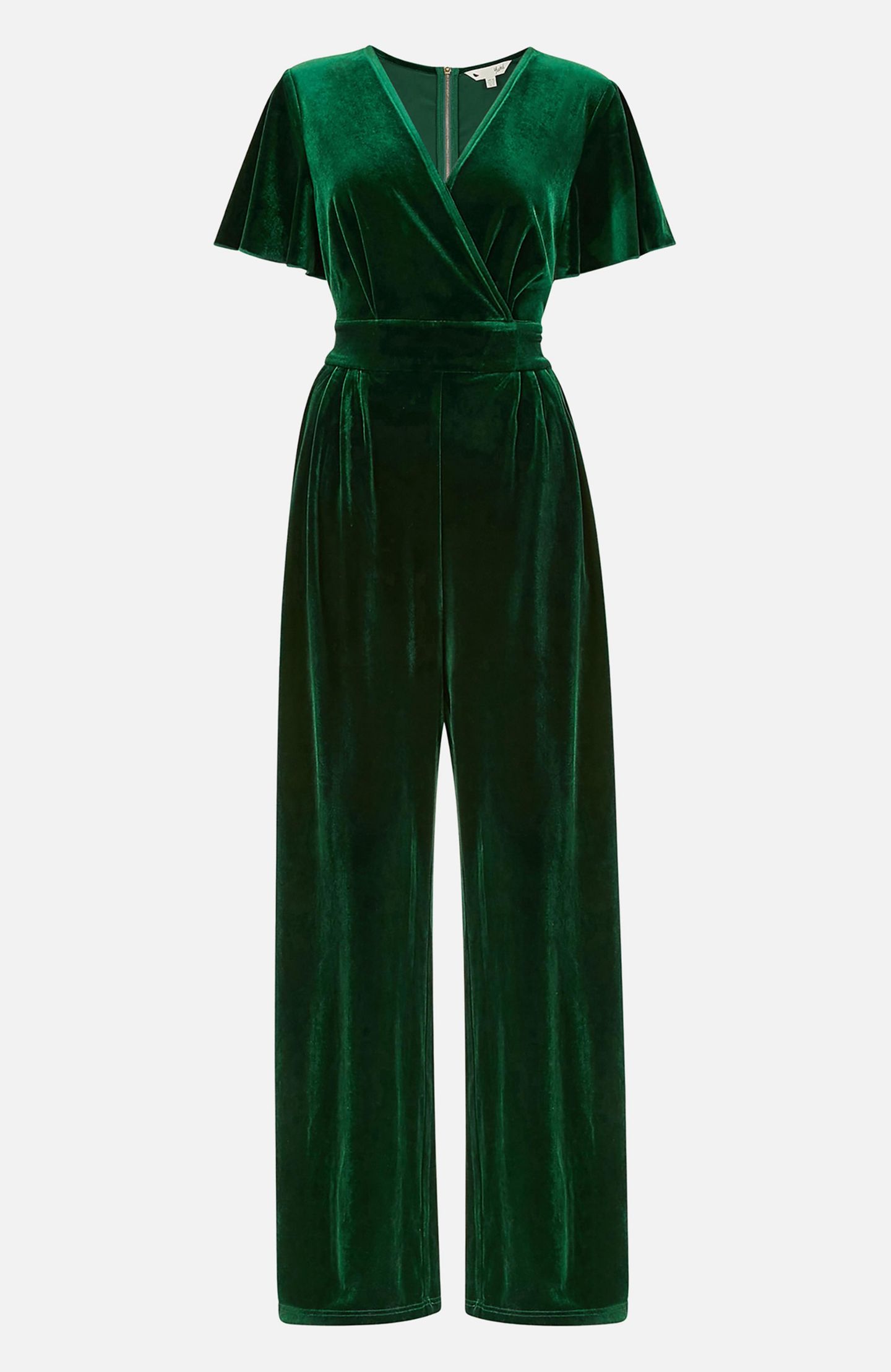 Женский комбинезон Yumi Angel Sleeve Velvet Jumpsuit, цвет: Зелёный — фото 5