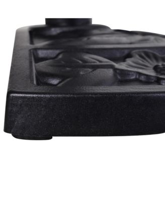 20" Half Round Patio Umbrella Parasol Holder w/ Secure Build,