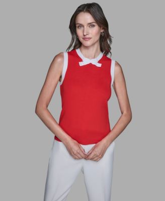 Women's Bow-Tie Sleeveless Sweater