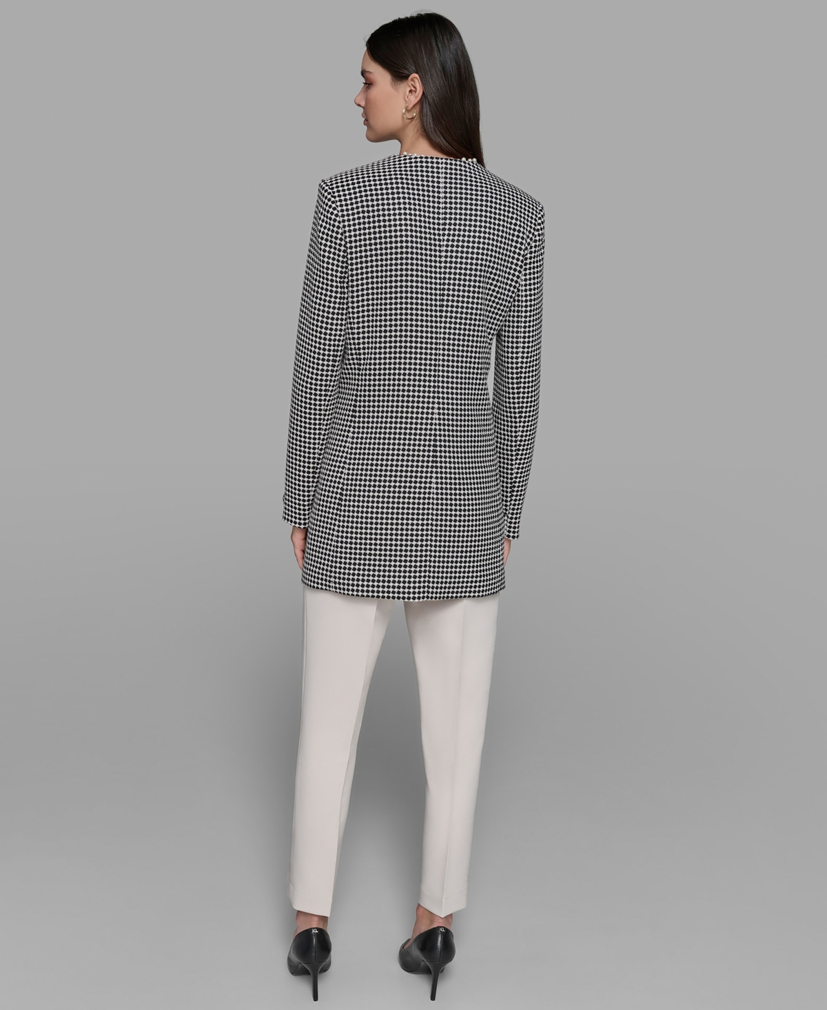 Karl Lagerfeld Paris Women's Front Button Jacket