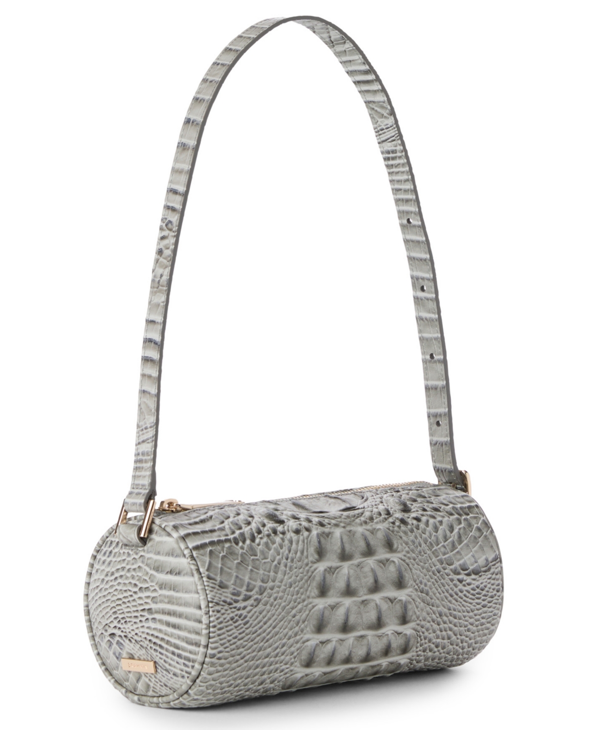Brahmin Billie Barrel Shoulder Bag In Silver