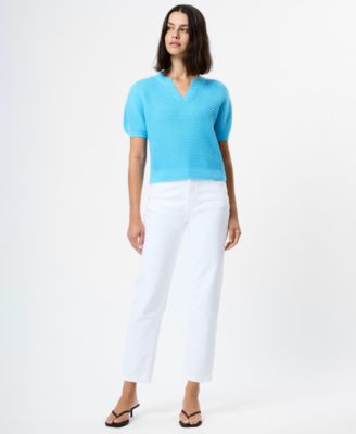 Women's Remy Collared V-Neck Top