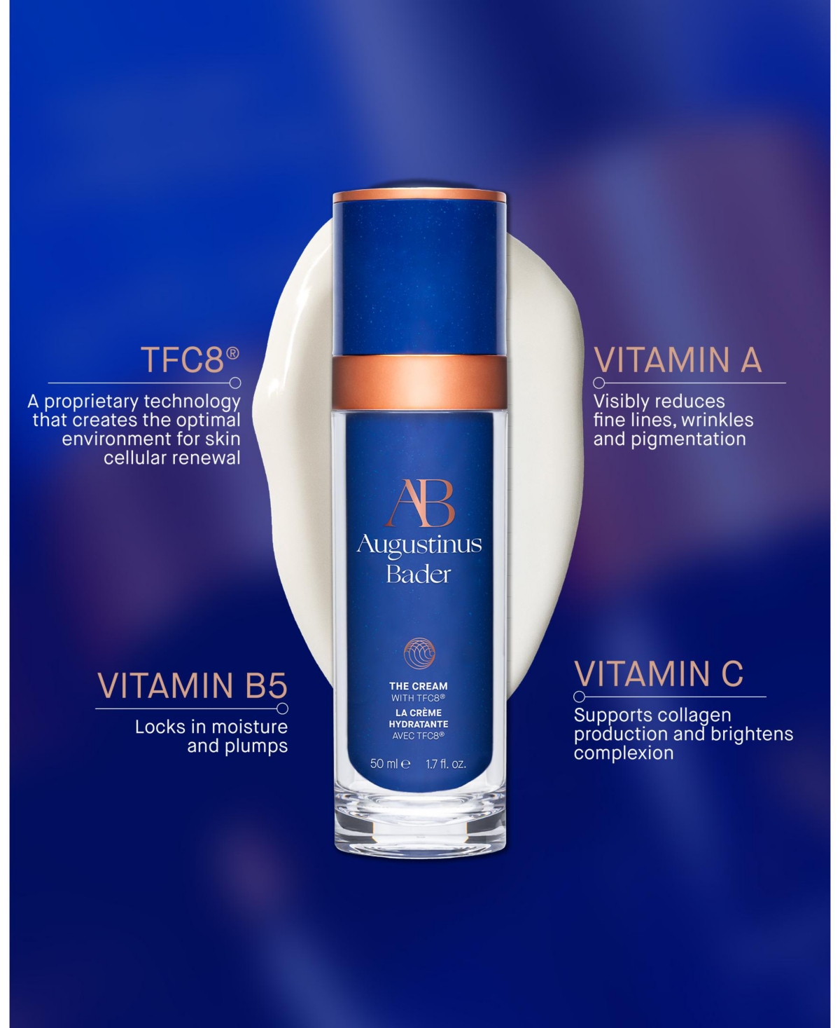 Augustinus Bader Hydrating Cream, 1.69 Oz. In Transparent