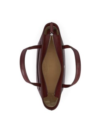 Crosshatch Leather Medium Karly Shopper Tote