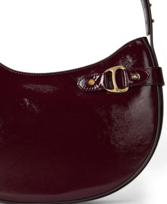 Large Crinkle Patent Leather Tasha Shoulder Bag