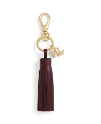 Logo & Leather Tassel Bag Charm