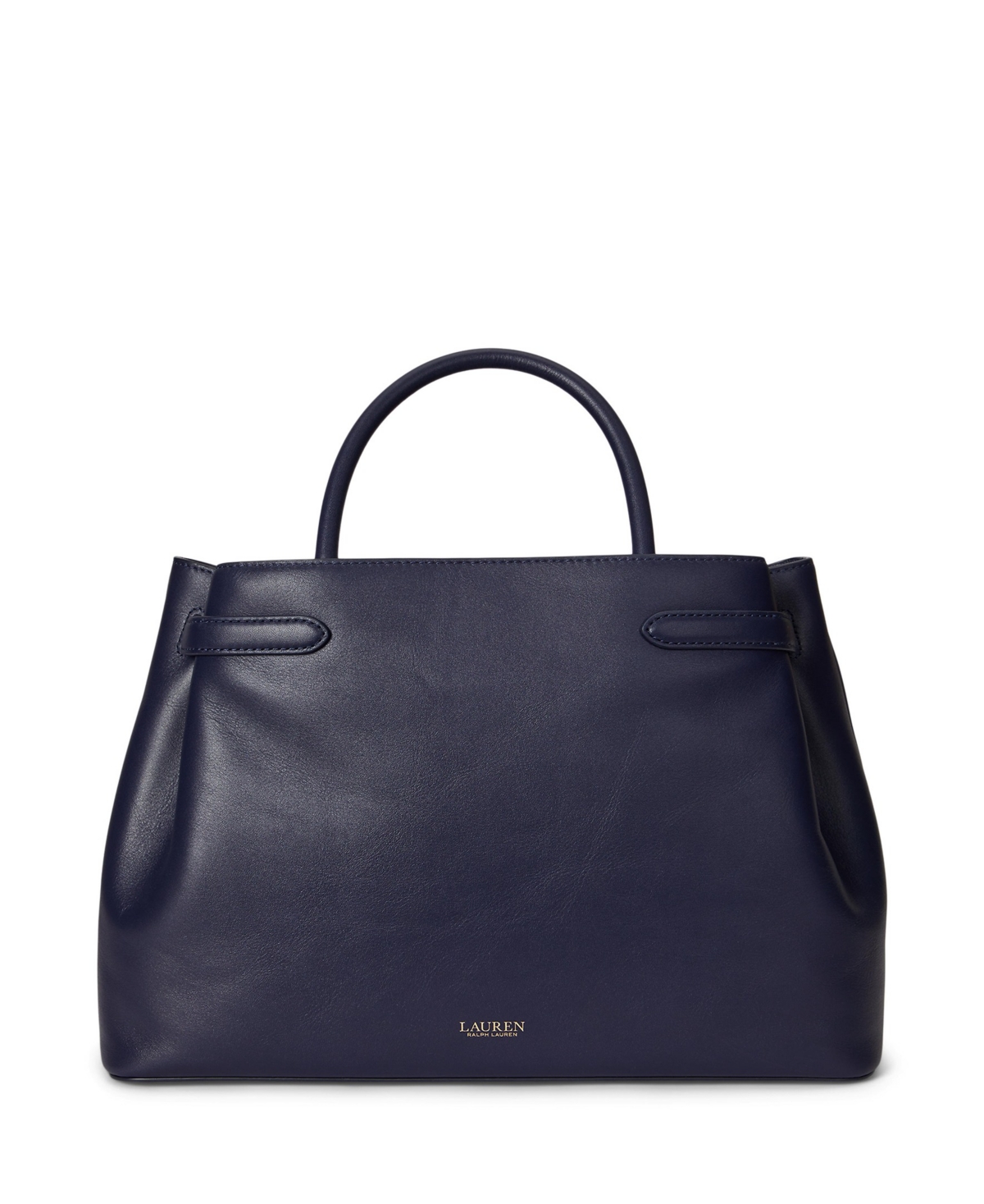 Ralph Lauren Leather Blaike Satchel Bag In Blue
