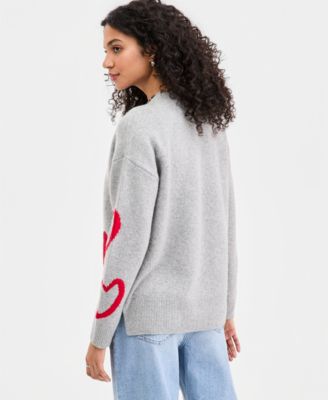 Women's Curved Hem Heart Cardigan, Macy's Exclusive