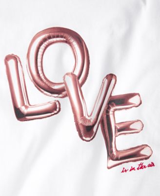 Women's Knit Short-Sleeve Love Graphic T-Shirt, Macy's Exclusive