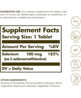 Yeast-Free Selenium ,100 mcg ,100 Tabs
