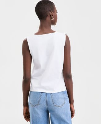 Women's Knit Sleeveless Boat-Neck Top, Macy's Exclusive