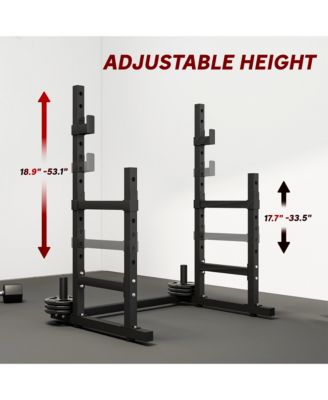 Adjustable Squat Rack, 660lbs Heavy Duty Barbell Rack,