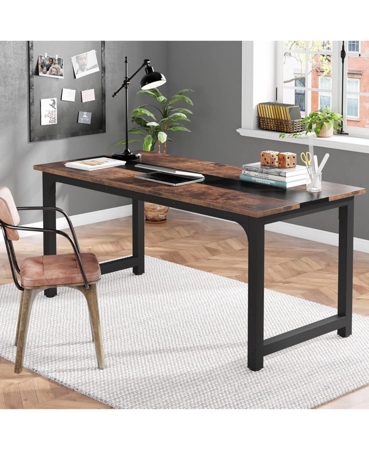 Tribesigns Large Executive Desk with Thicken Frame,70.8”Office Computer Desk，Modern Simple Workstation Business Furniture