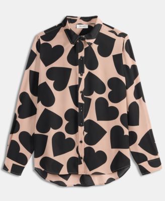 On 34th Women's Woven Heart Button-Down Top, Exclusive