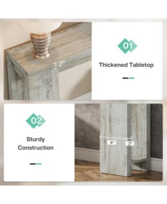 70.9-Inch Extra Long Console Table, Farmhouse Wood Sofa Table Behind Couch, Narrow Entryway Accent Table