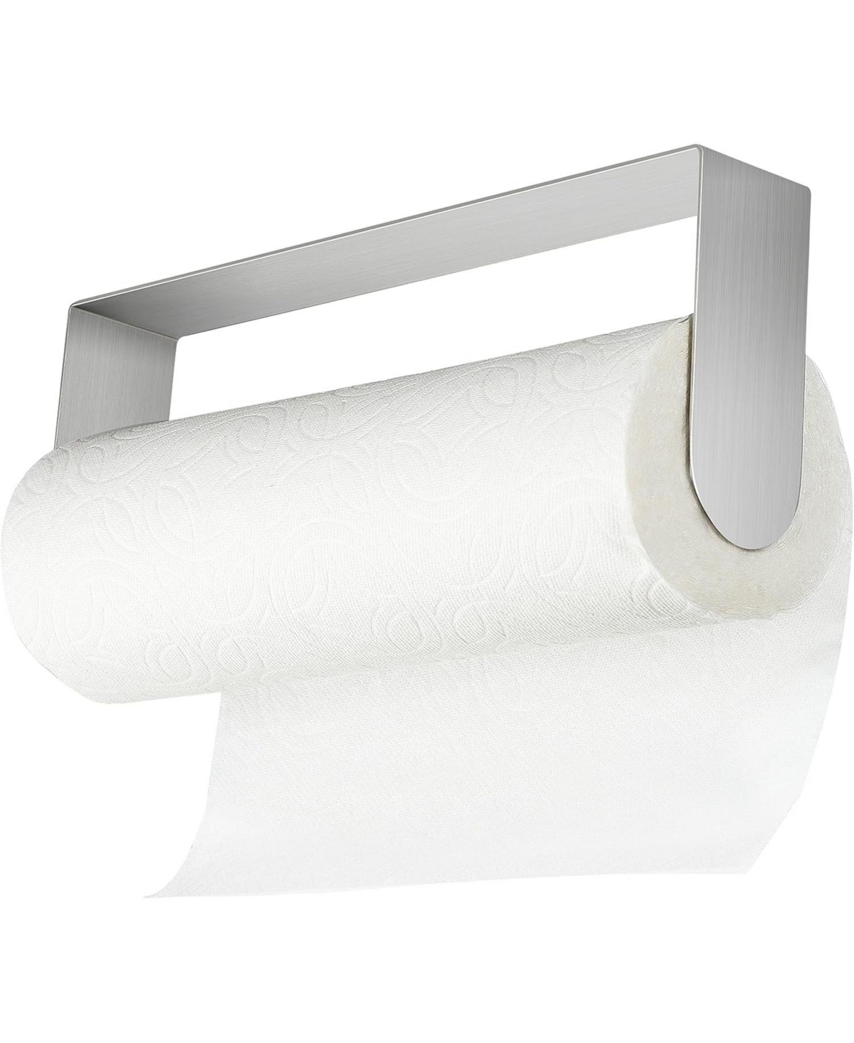 Paper Towel Holder Under Cabinet - Self Adhesive Paper Towel Rack Wall Mount for Kitchen, Sus-304 Stainless Steel Brushed
