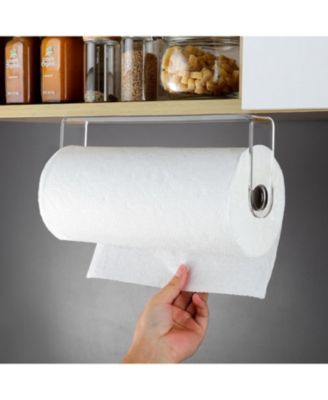 11.5"×4.53" Acrylic Paper Towel Holder - Kitchen Paper Towel Holder Under Cabine,Self Adhesive Paper Towel Rack for Bathroom Organizer