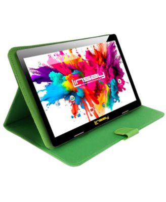 New 10.1" Tablet Octa Core 128GB Bundle with Green Style Case Newest Android 13