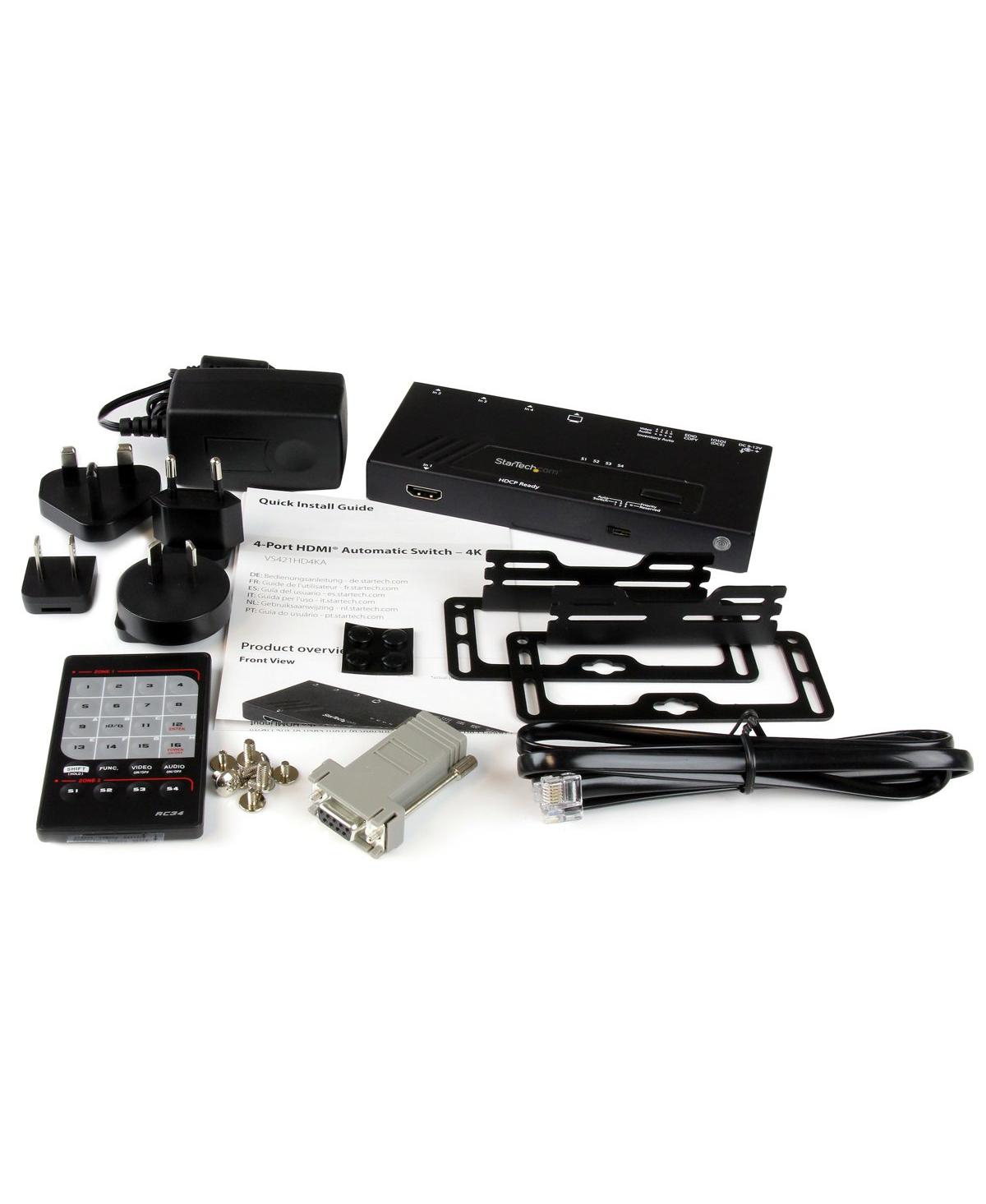 StarTech 4 Port 4K Hdmi Automatic Video Switch