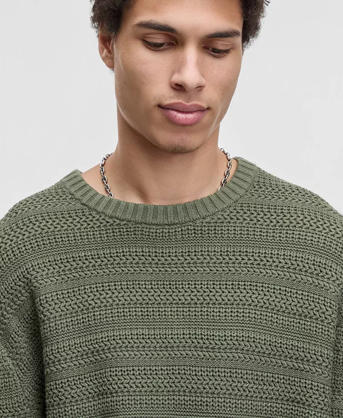 Men's Relaxed-Fit Textured Sweater - thumbnail 2