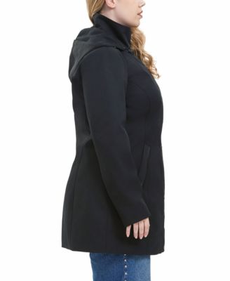 Plus Size Water-Resistant Hooded Anorak Jacket