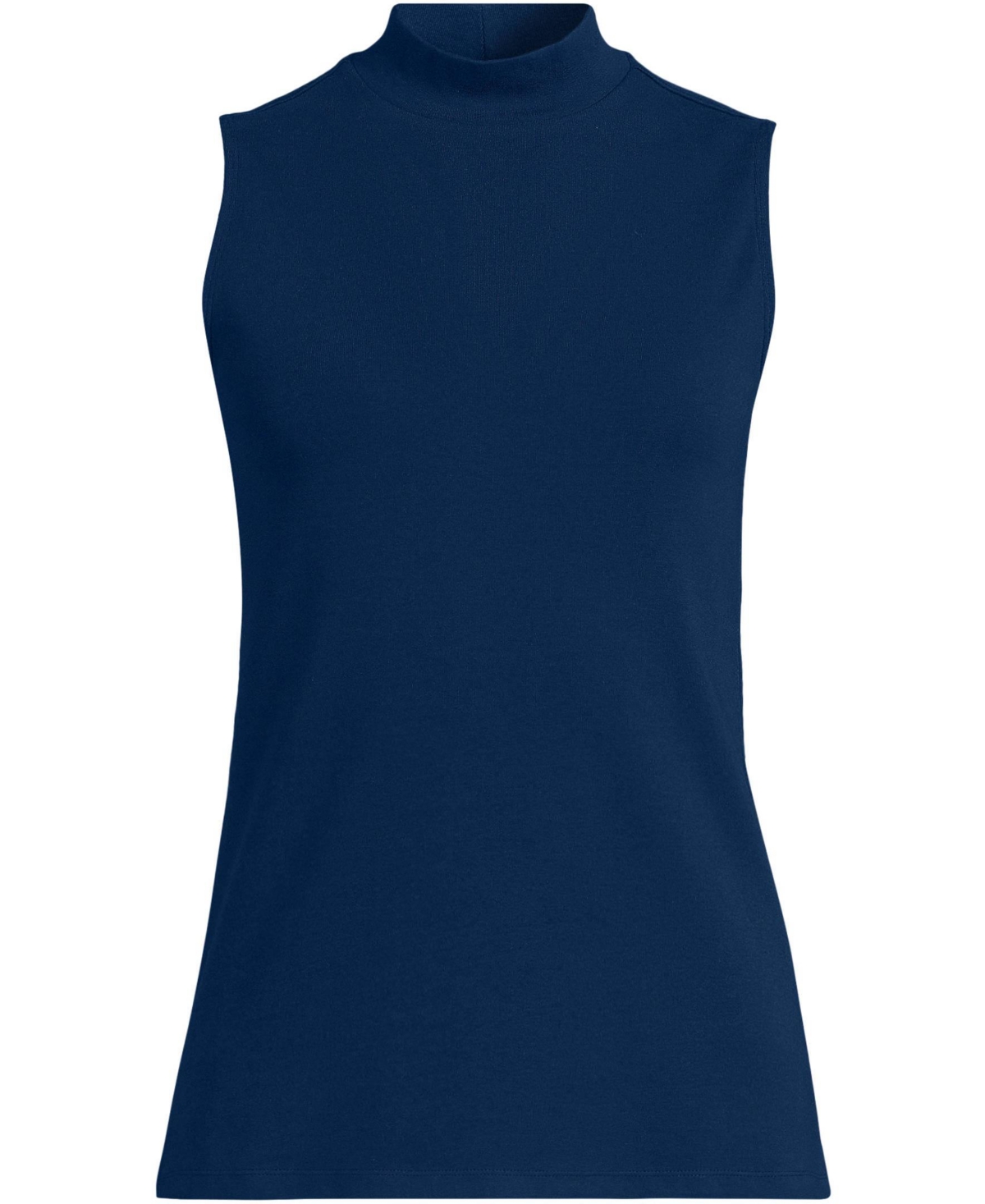 Lands' End Women's Sleeveless Polished Essentials Mock Neck Top