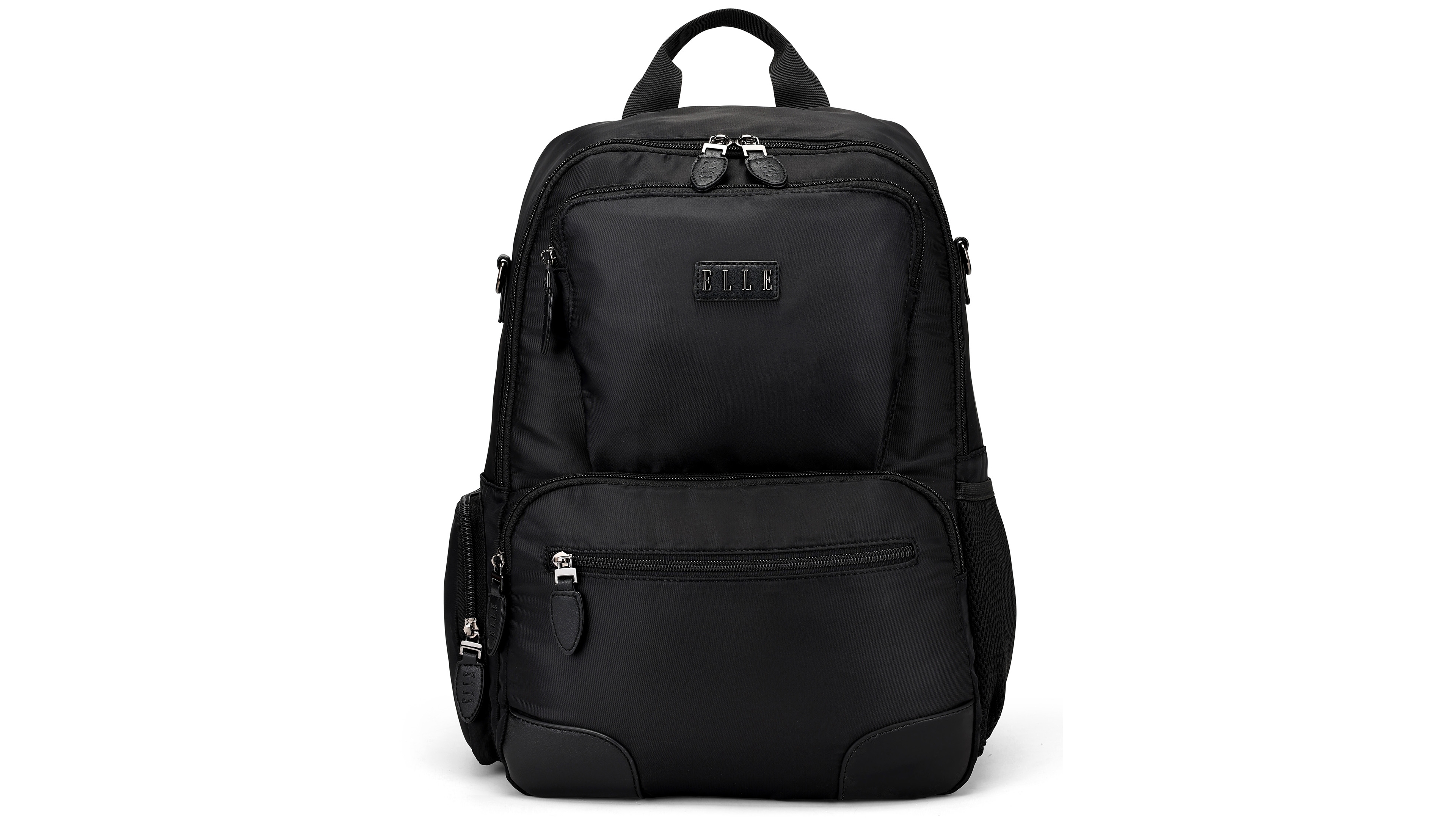 Elle Voyage 17.5" Twill and Faux Leather Backpack