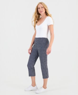 Women's Printed Pull-On Capri Pants, Macy's Exclusive