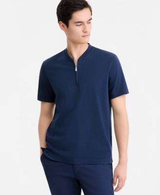 Men's Short-Sleeve Mercerized Cotton Baseball Polo Shirt, Macy's Exclusive