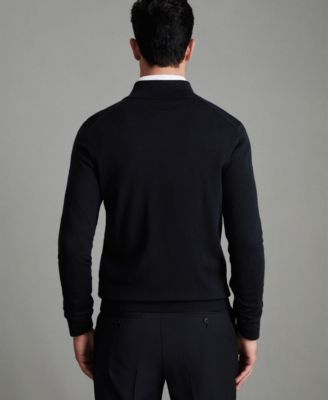 Men's Merino Wool Funnel-Neck Cardigan