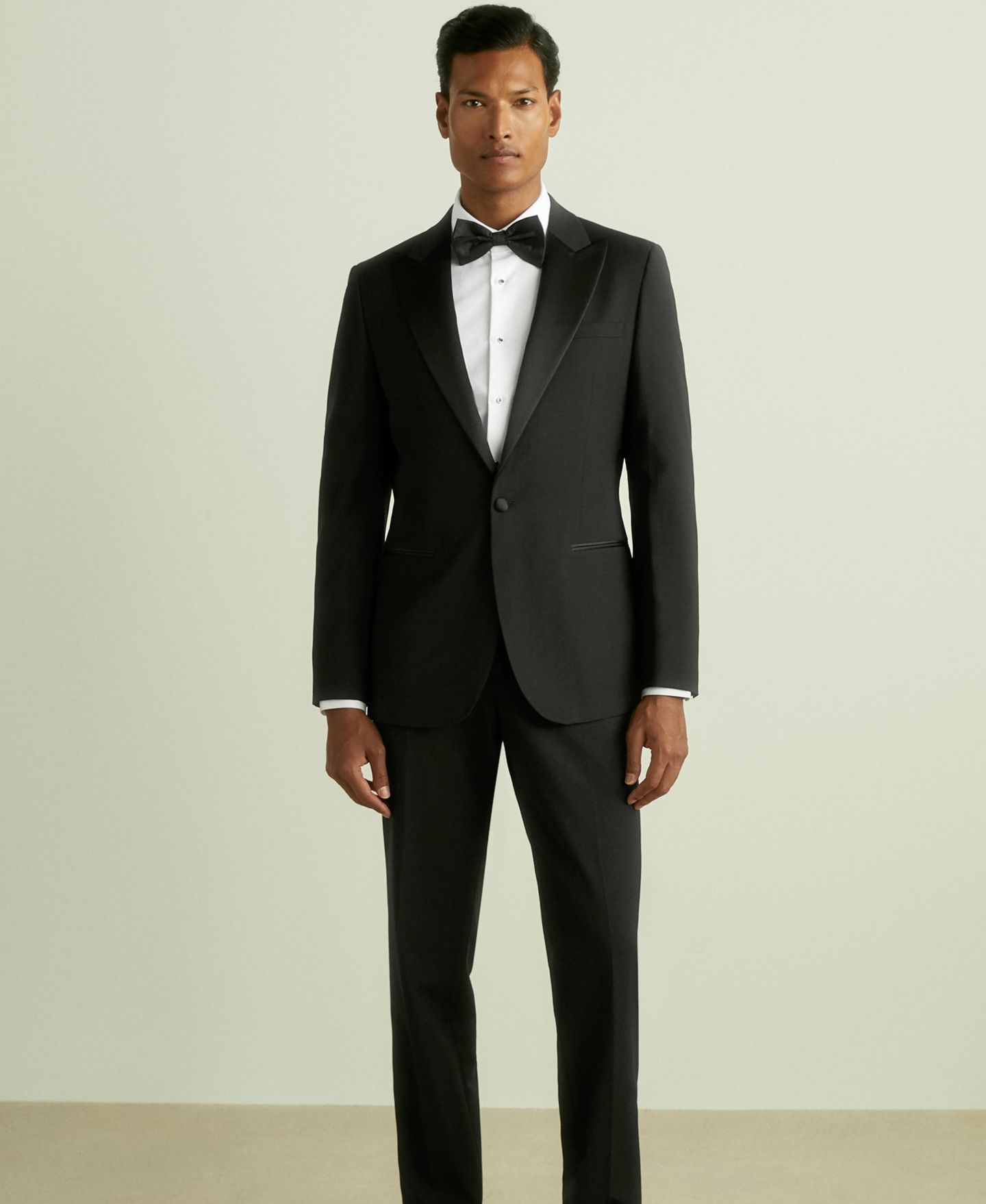 Мужские куртки REISS Poker Regular-Fit Single-Breasted Tuxedo Suit, цвет: Чёрный — фото 3