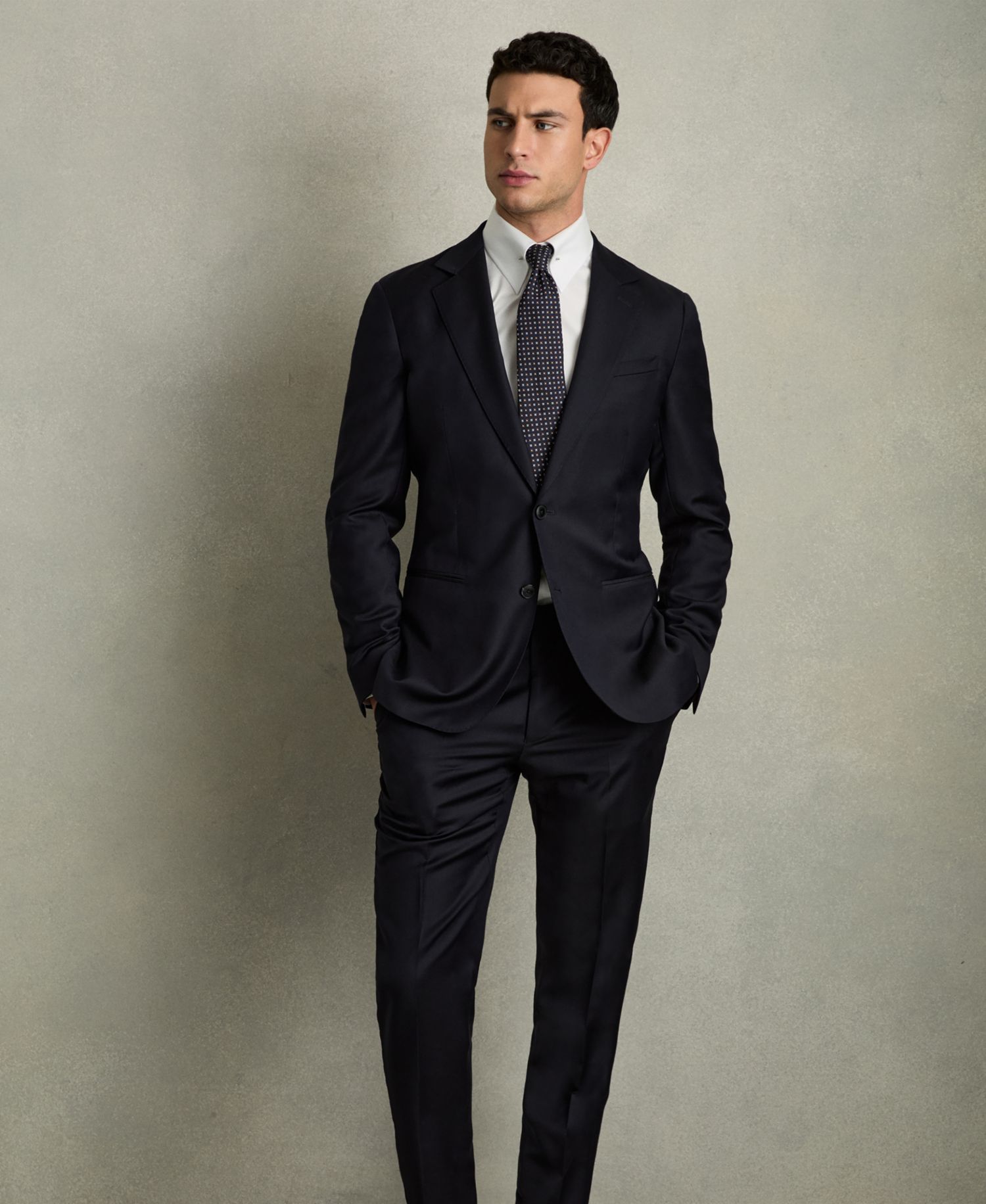 Men's Caldwell Regular-Fit Cotton Pin-Collar Shirt