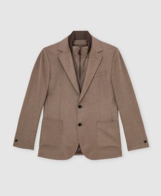 Men's Single-Breasted with Gilet Insert Tailored-Fit Blazer