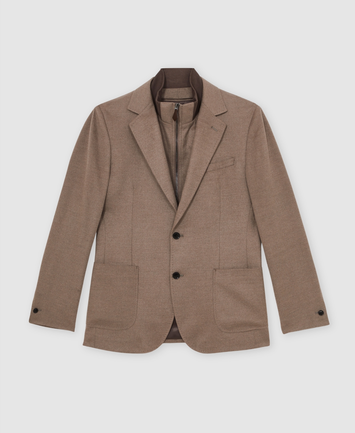 Reiss Modern Fit Removable Vest Blazer In Brown