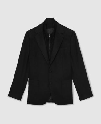 Men's Single-Breasted with Gilet Insert Tailored-Fit Blazer