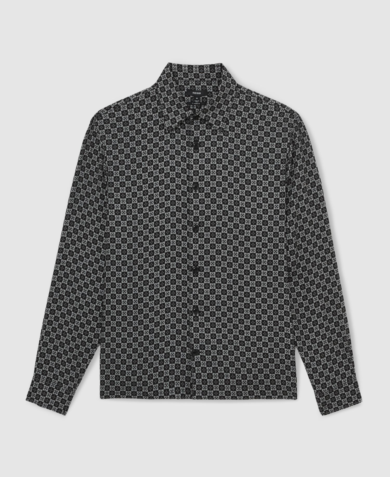 Men's Nix Medallion-Print Long-Sleeve Shirt