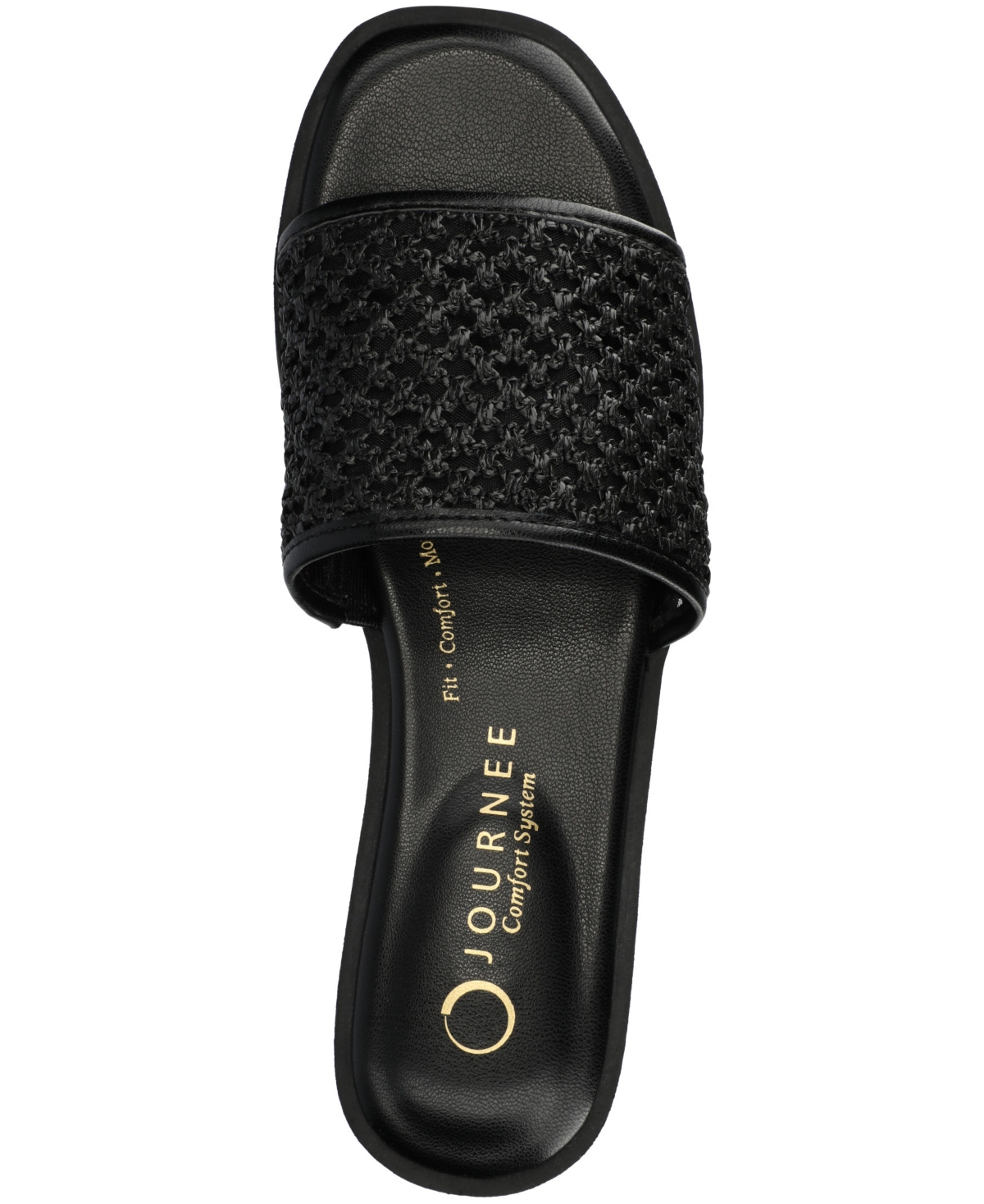 Journee Collection Womens Prisilla Comfort System Linen Slip On Flat Sandals