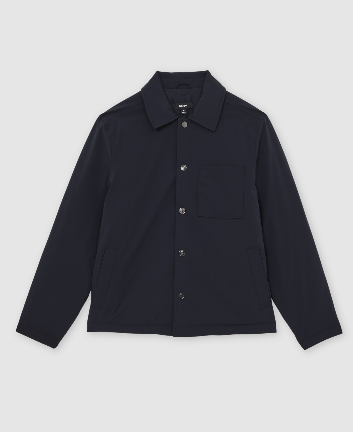 Reiss Men's Lightly-Padded Patch-Pocket Overshirt