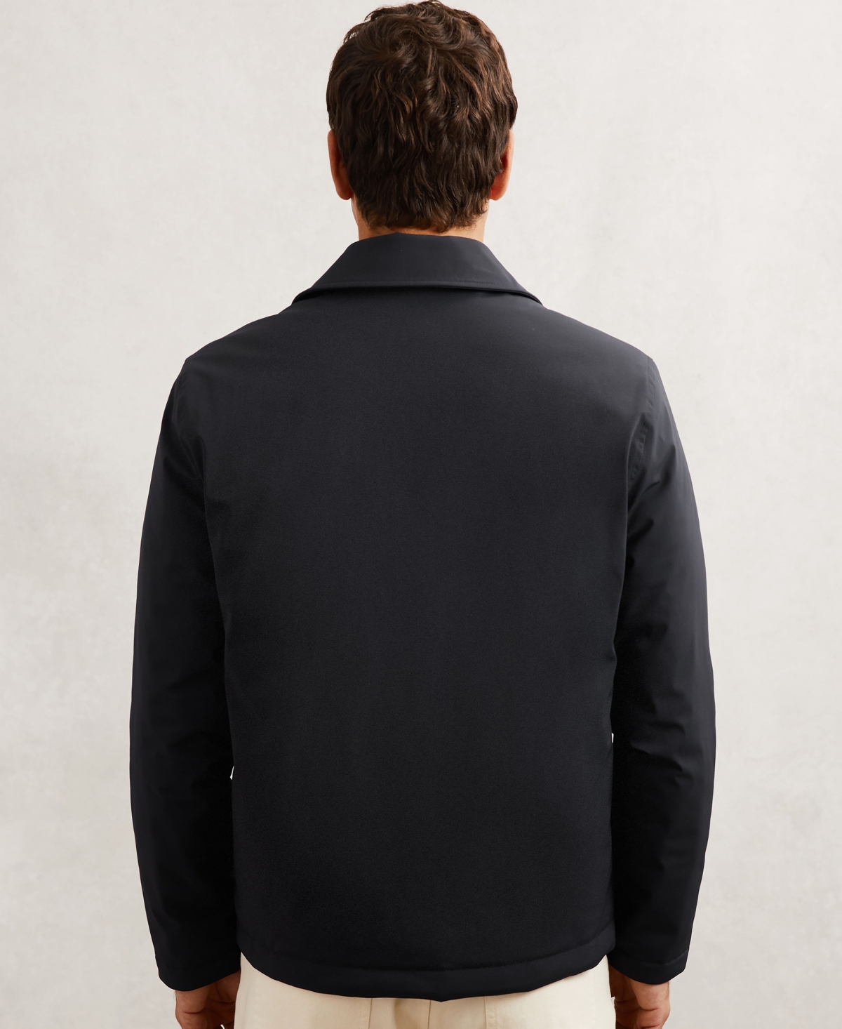 Reiss Men's Lightly-Padded Patch-Pocket Overshirt