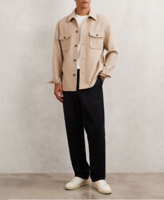 Men's Wool-Blend Twin-Pocket Overshirt