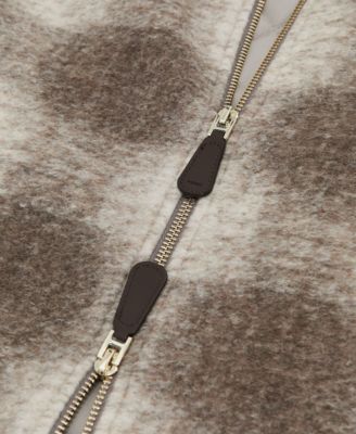 Men's Brushed Check Zip-Through Wool Overshirt