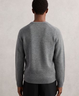 Men's Wool-Cashmere Reverse-Seam Sweater