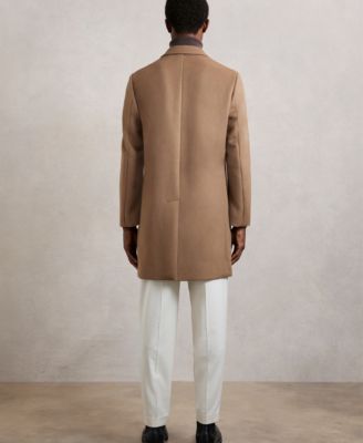 Men's Wool-Blend Single-Breasted Overcoat