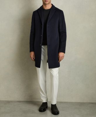 Men's Wool-Blend Single-Breasted Overcoat