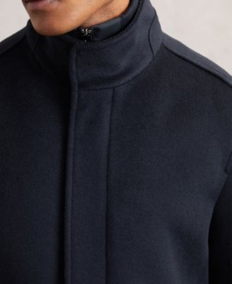 Men's Wool-Blend Gilet-Insert Coat