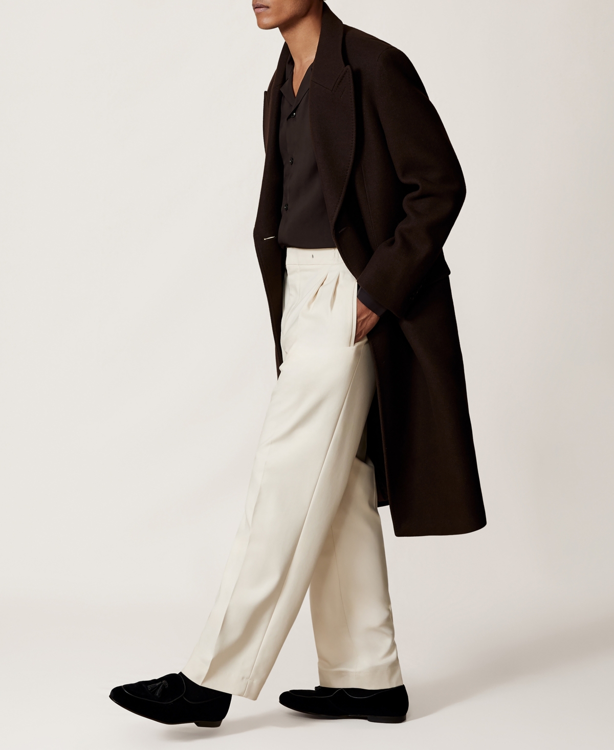 Reiss Men's Twill Piped Cuban-Collar Shirt