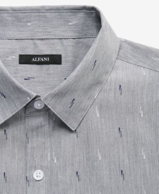 Men's Long-Sleeve Cotton Faded Geo Shirt