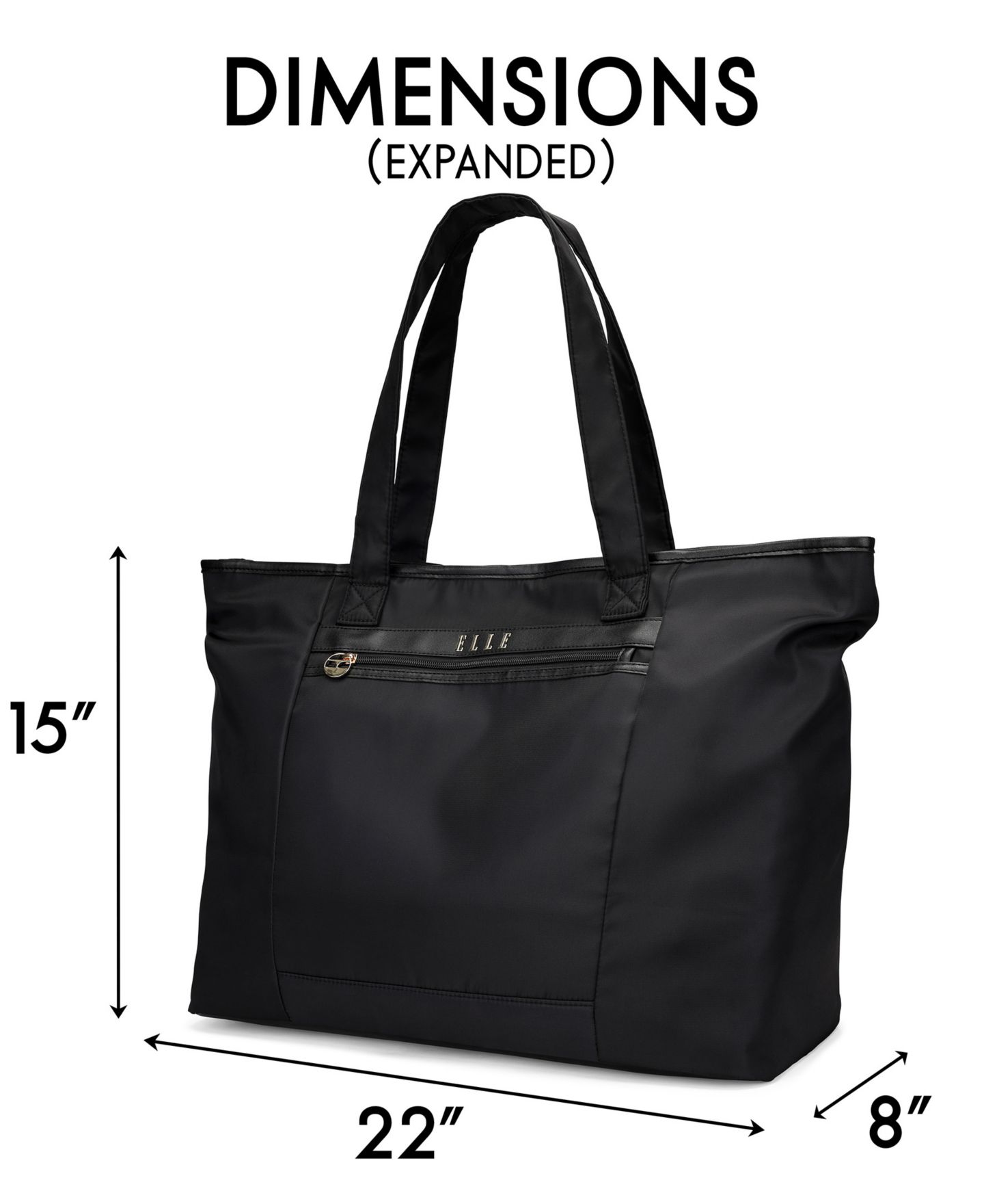 Дорожная сумка-тоут Elle Rendezvous из твила, 15, цвет: Чёрный — фото 5