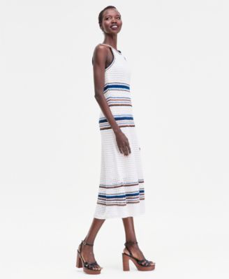 Women's Sleeveless Crochet Striped Sweater Dress, Macy's Exclusive 